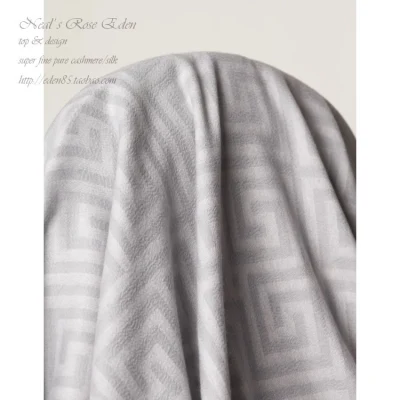  Lady Shawl Italia estilo onda gruesa patrón terciopelo tejido de gran tamaño Bufanda de cashmere