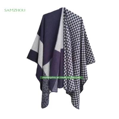  Jacquard personalizados de Western Cape Dama División Plaid chal de Cachemira invierno