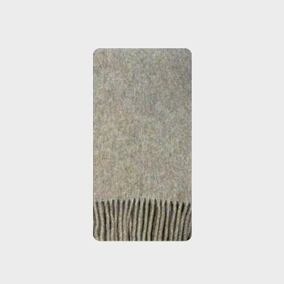  Fular con flecos sólidos de mezcla de lana para mujer invierno