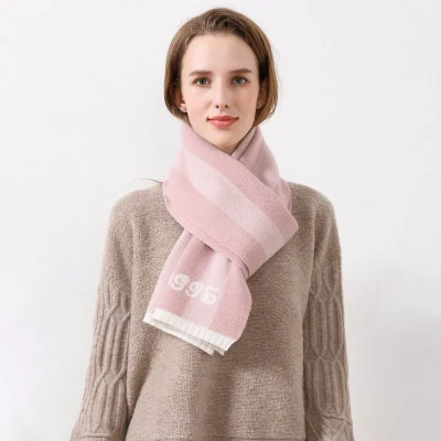  Hot Sale Plaid Woven 100% Fular de lana merina para damas