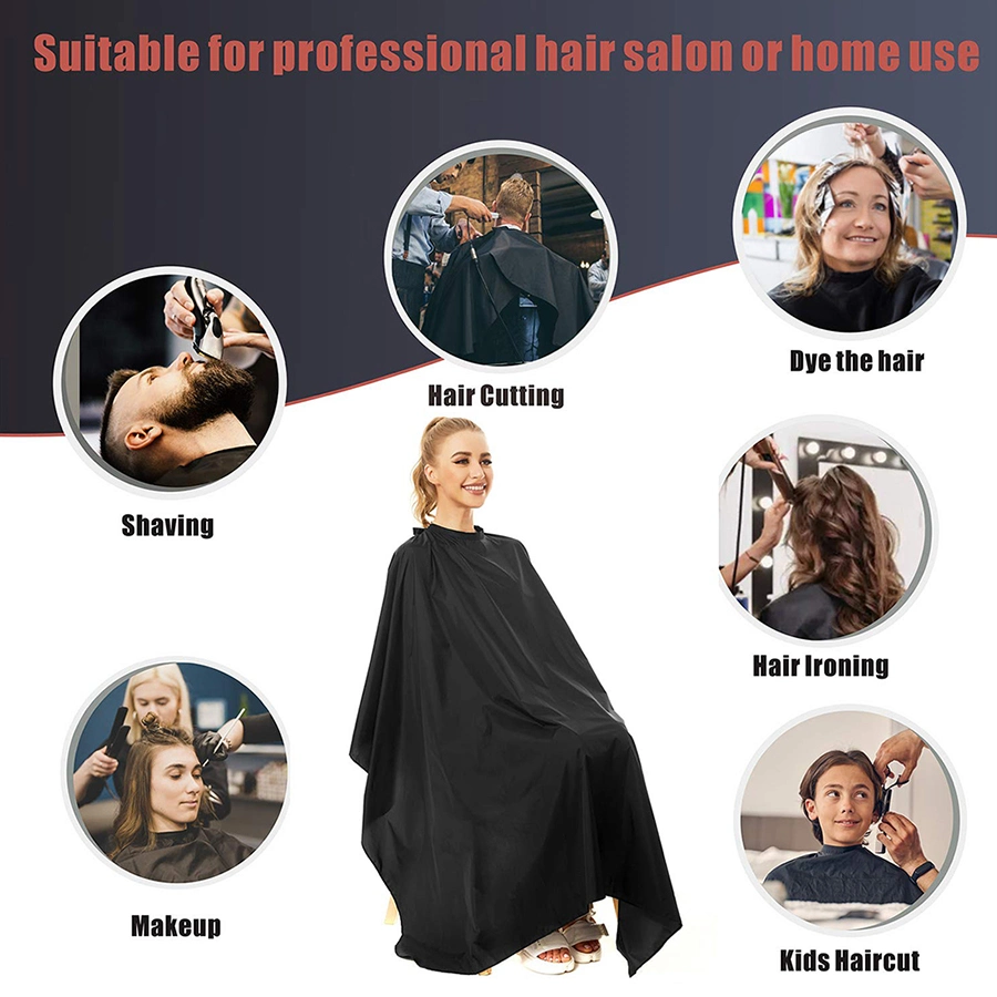 Custom Logo Men Women Waterproof Snap Closure Apron Haircut Stylist Robe Hair Dressing Cape Barber