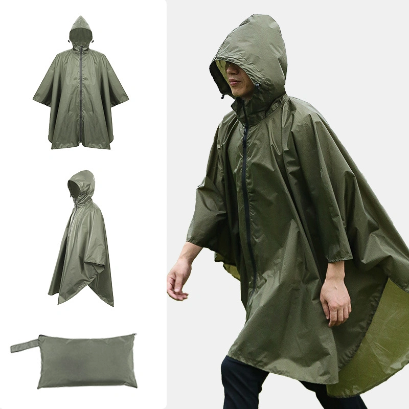 Reusable Portable Waterproof Hooded Rain Poncho Lightweight Raincoat Rain Cape Motorbike Riding Poncho