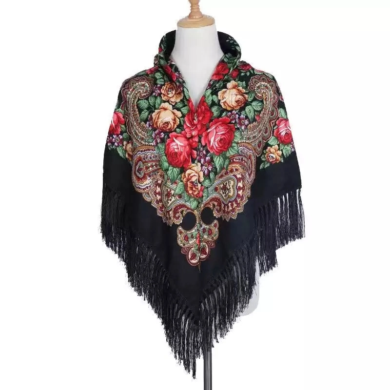 Hot Sale Print Women Shawls Oversized Warm Flower Blanket Scarf