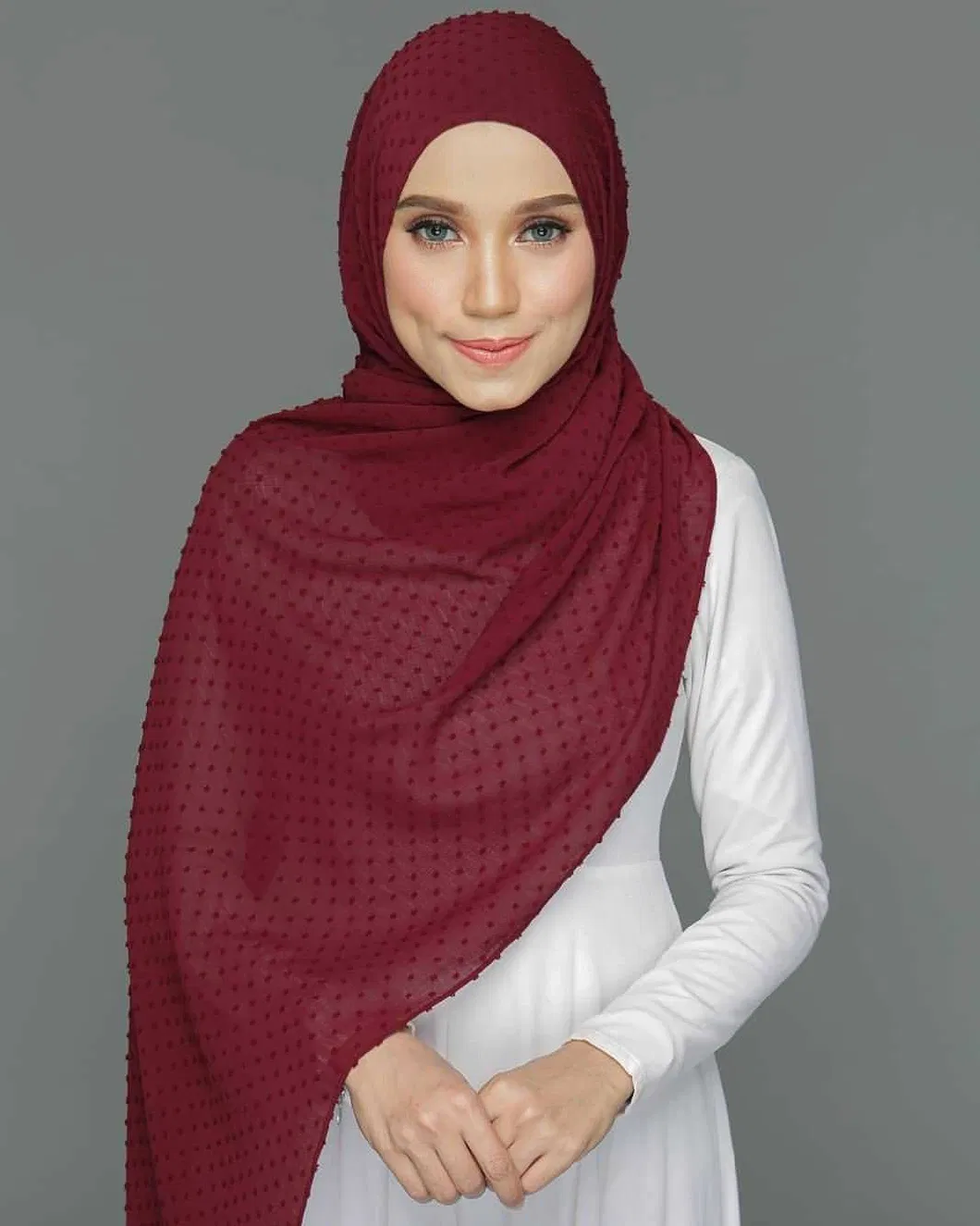 Abaya Solid Color Bubble Chiffon Scarf for Women Fashion Soft Hijab Long Scarf Wrap Scarves Instant Turban Hijab Tunic Hijab Khimar Abaya