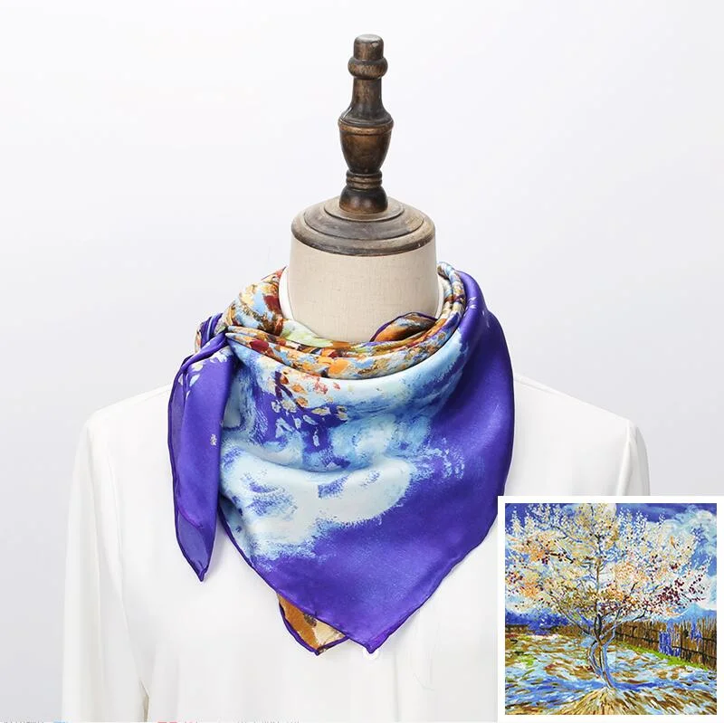 Custom Digital Printing Silk Headscarf