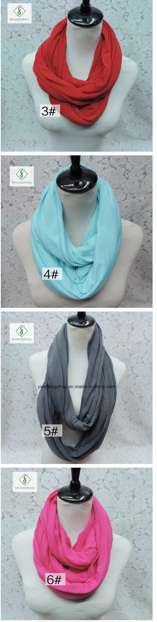 Europe Plain Cotton Neck Warmers Fashion Lady Scarf Factory