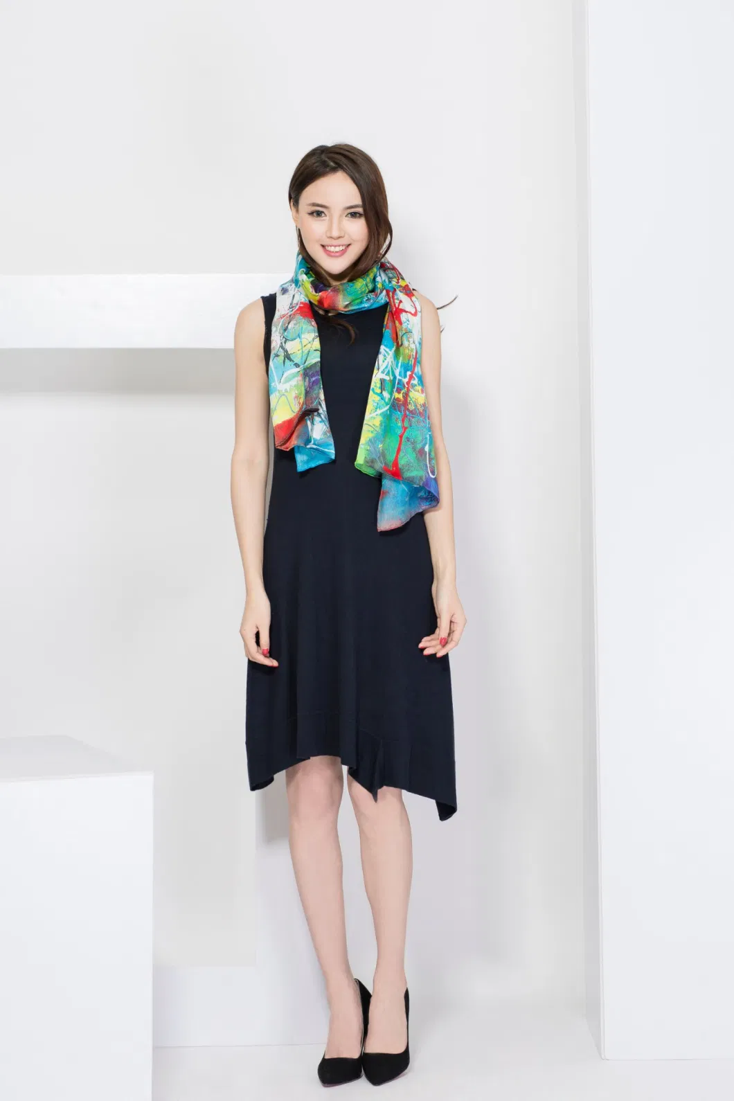 Gorgeous Digital Printed Silk Scarf for Women&prime; S Long Scarf/Shawl