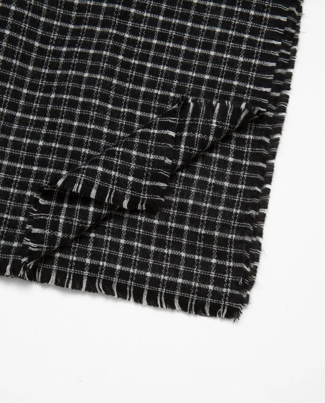 Winter Square Plaid Cashmere Blanket Scarf for Women Warm Checkered Wraps Wool Pashmina Scarf