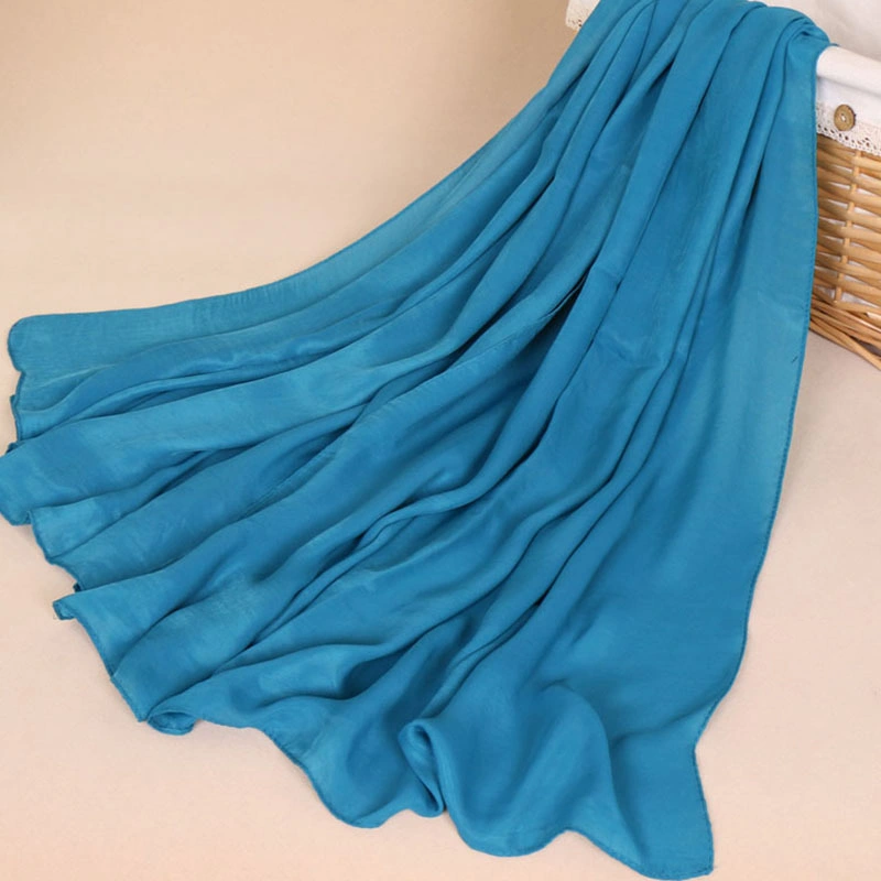 New Style Fashion Plain Velvet Cotton Women Hijab Soft Satin Silk Long Lady Scarf