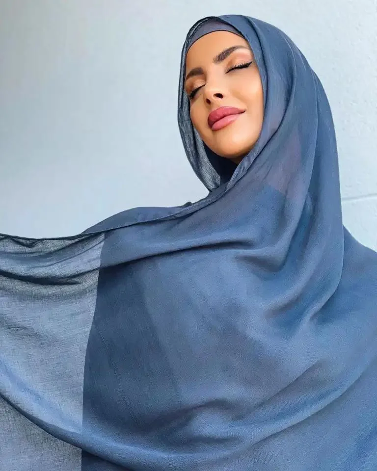 Light Weight Rayon Modal Twill Cotton Woven Modal Hijab Scarf