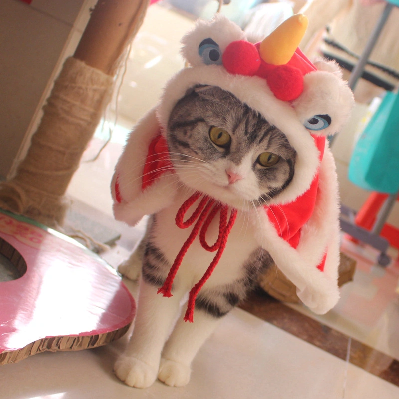 Pet Wake -up Lion Cape Cat Clothing Clothes Cape Lion Dance Shawl