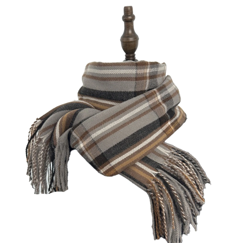 Autumn and Winter Plaid Versatile Warm Neck Shawl