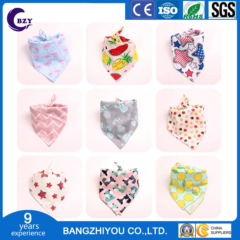 2020 New Cotton Pet Triangle Scarf Cat Dog Saliva Towel Scarf Spring and Summer Pet Supplies