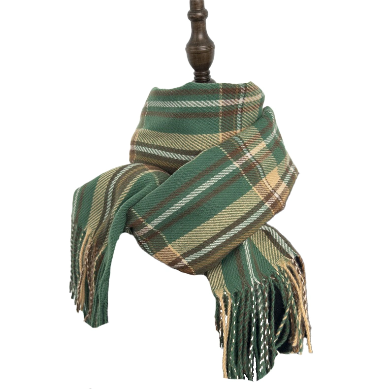 Autumn and Winter Plaid Versatile Warm Neck Shawl