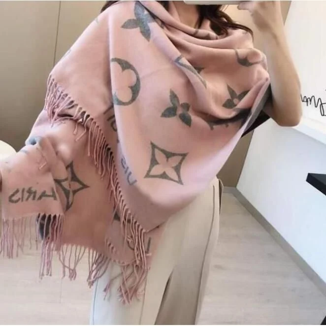 Inner Mongolia 100% Real Winter Pashmina Scarf Cashmere Plain Thick Cashmere Scarf for Women Stylish Pashmina Shawl