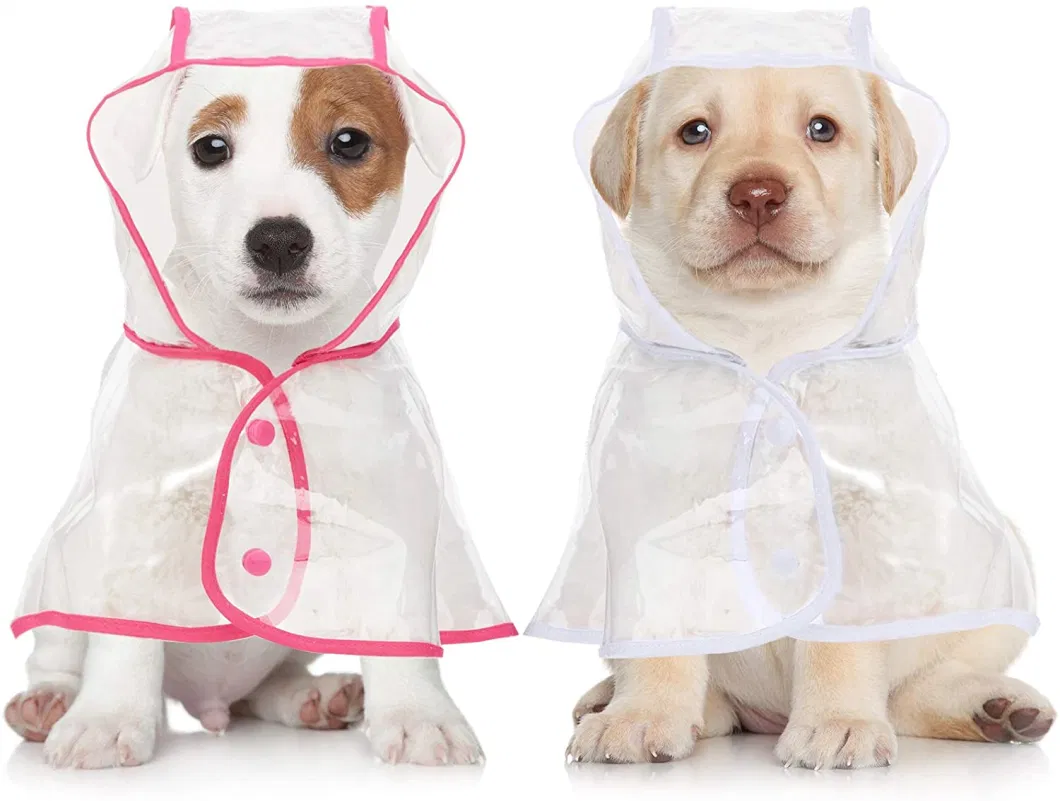Pet Dog Raincoat Waterproof Clothes Hooded Rain Jacket Poncho