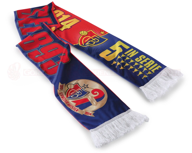 Customized Logo Printed 100% Acrylic Knitted Jacquard Woven Football Team Fans Albanian EU USA Own Scarf Scarves Silk for Soccer Cup Sports Event Wholesale