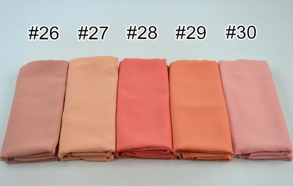 Women Muslim Satin Scarf Wrap Hijab Long Scarves Headwear Solid Color Scarves