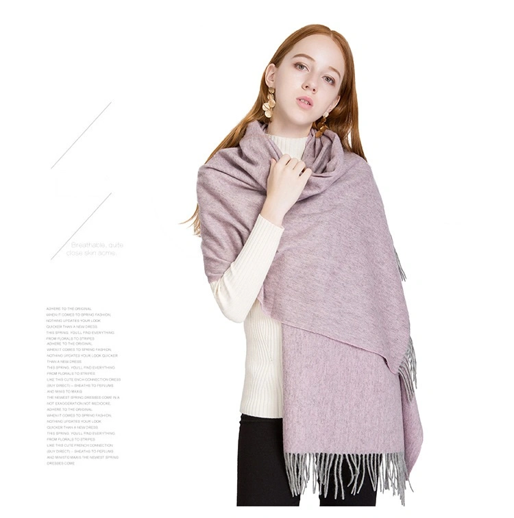 Luxury and Simple Pure Wool Long Scarf for Women