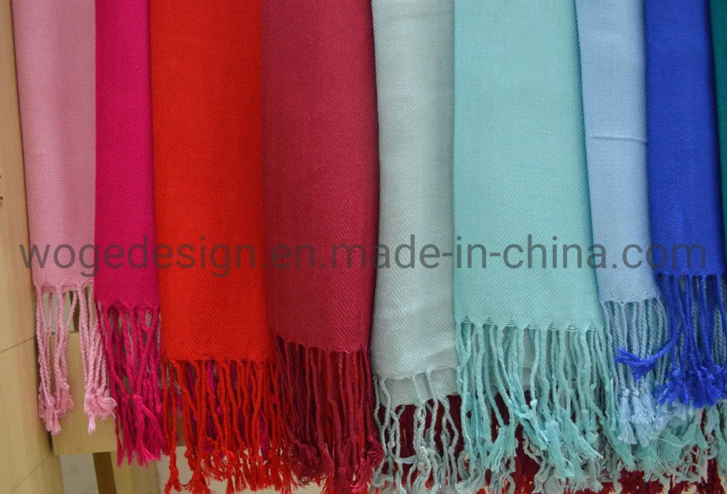 Fashion Women Wedding Dressing Scarf Accessory Headwrap 100%Viscose Solid Color Calssic Twill Pashmina Shawl with 60colors Available Stock