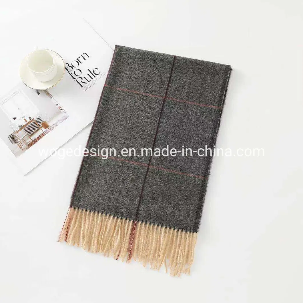 New Designer Wholesale Prime Lady Men Unisex Wool Plaid Winter Scarf Shawl