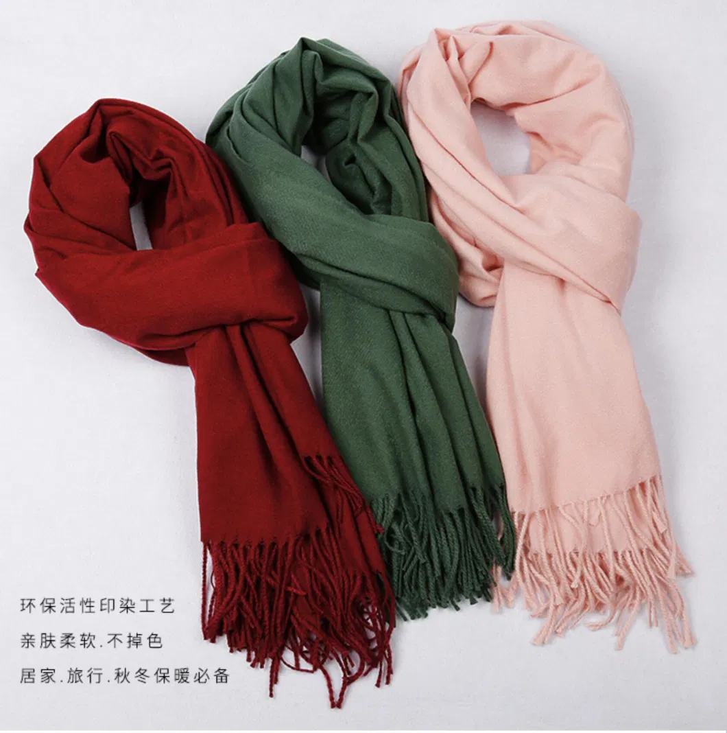 OEM 70X180cm Winter Thermal Cashmere Scarves Imitation Wool Scarves