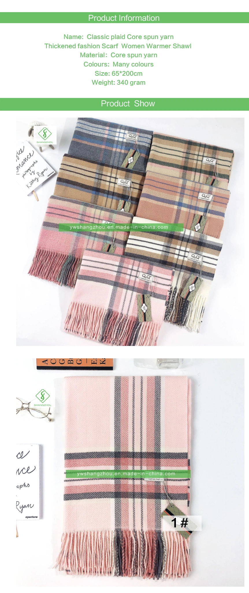 New Winter Fashion Women Tartan Shawl Check Design High Quality Scarf