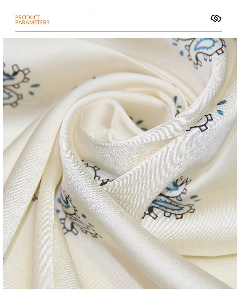 Women Square Neckerchief 2022 Spring Chiffon Scarves Paisley Printting Design Bandana Lady Fashion Headscarf Scarf for Ladies with Smooth Touch