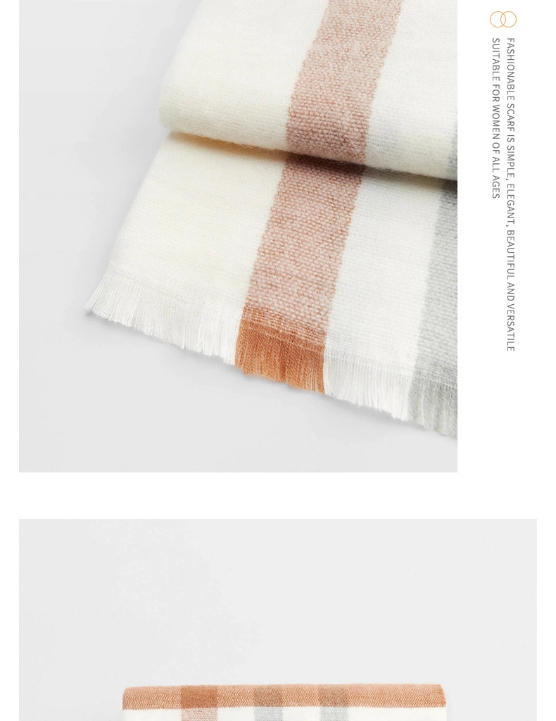 Women&prime;s Stylish Warm Tassels Soft Plaid Tartan Scarf Winter Large Blanket Wrap Shawl