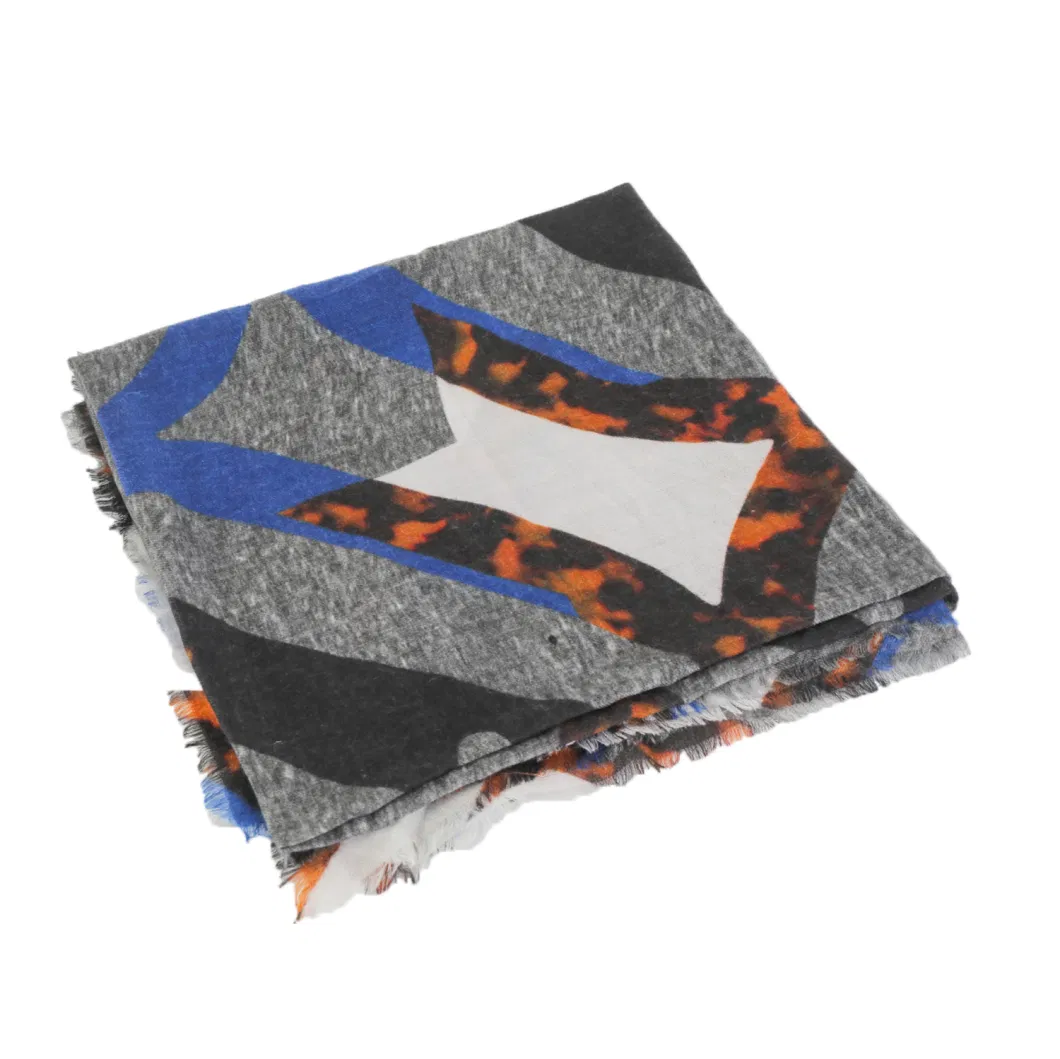 100% Ultrafine Merino Wool Abstract Print Ladies Scarf