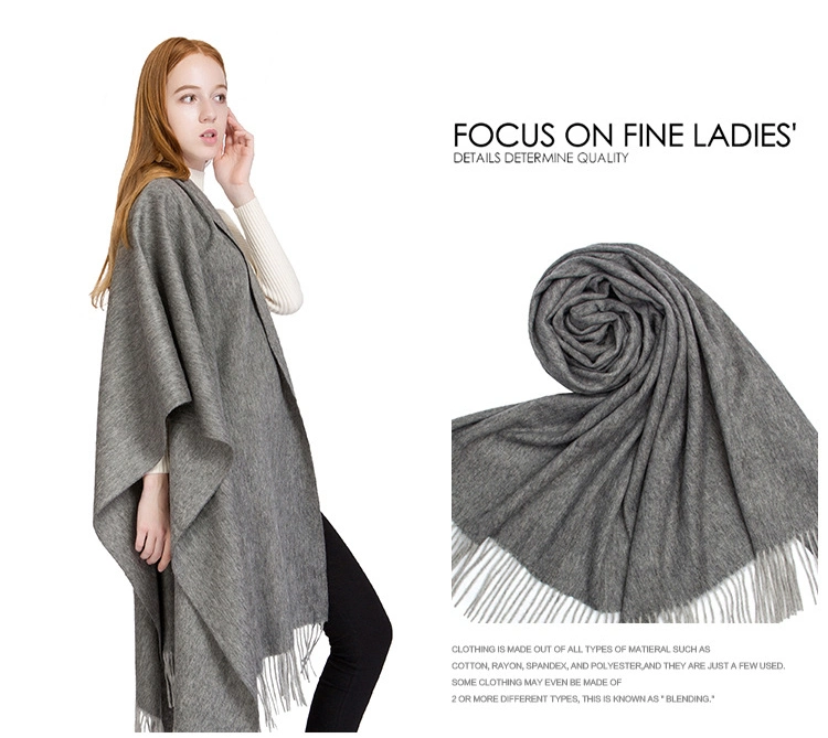 Luxury and Simple Pure Wool Long Scarf for Women