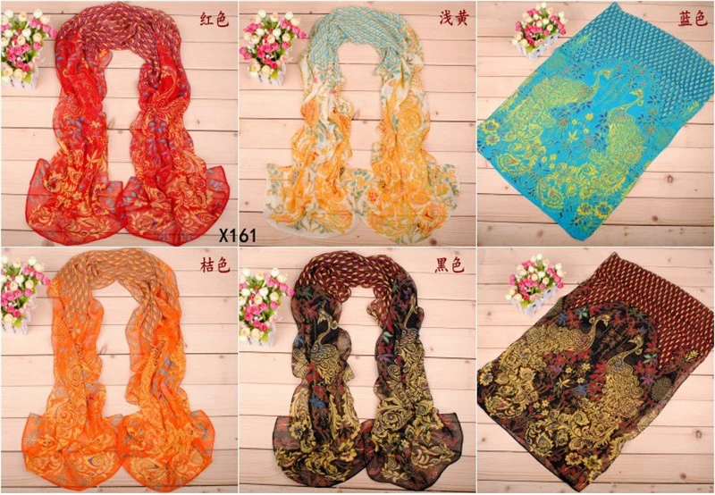 Fresh Patterns Paisley Printed Warm Silk Long Scarf for Women