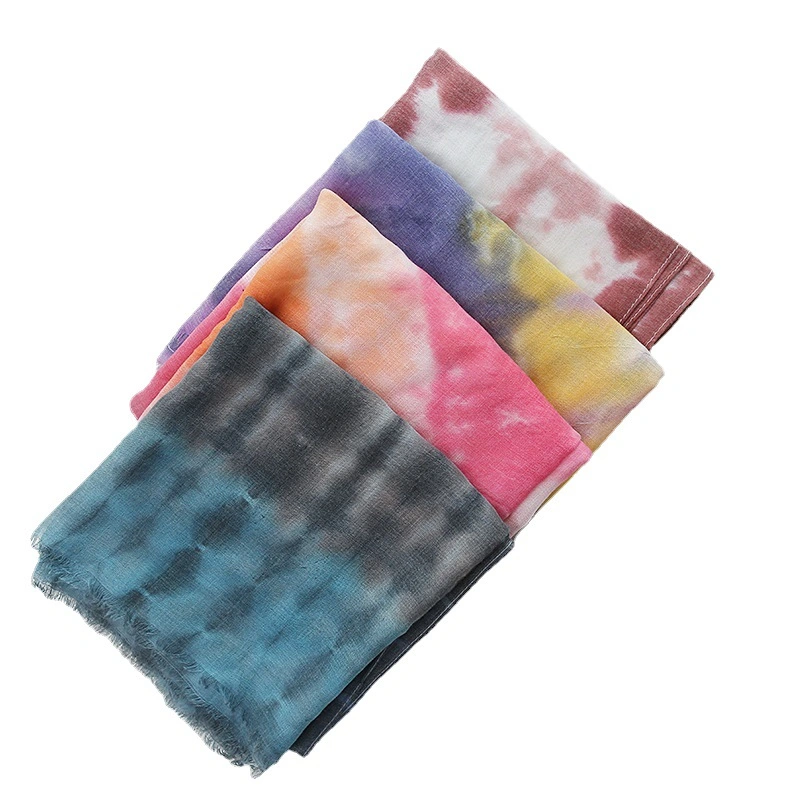 Fashion Tie-Dye Chiffon Hijab Scarf Women Muslim Scarves