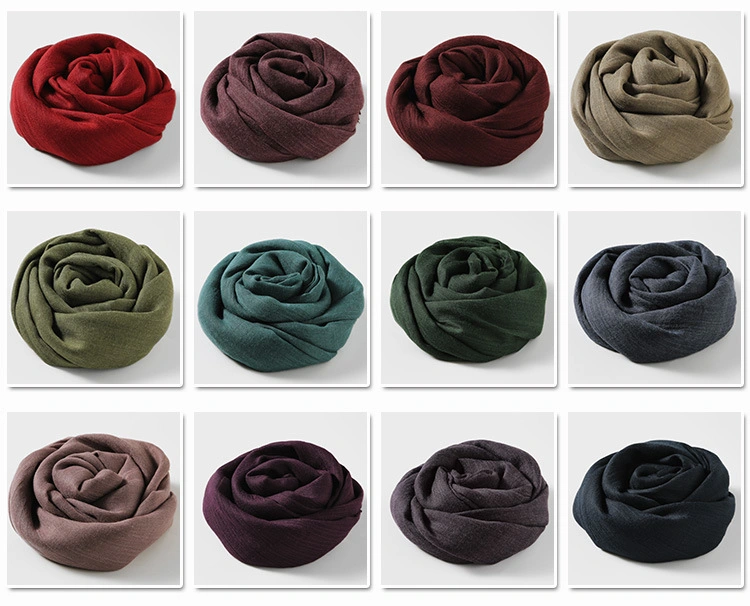 64 Colors Silk Thin Cotton Lightweight Shawl Long Women Hair Warp Scarf