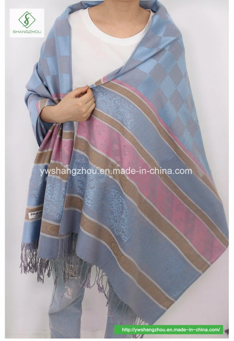 Nepal Style Small Plaid Jacquard Scarf Fashion Pashmina Shawl