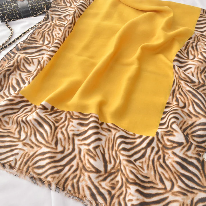 Fashion Zebra Leopard Prints Shawl Twill Animal Printing Scarf