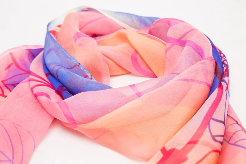 Oblong Silk Chiffon Scarf 70X180cm