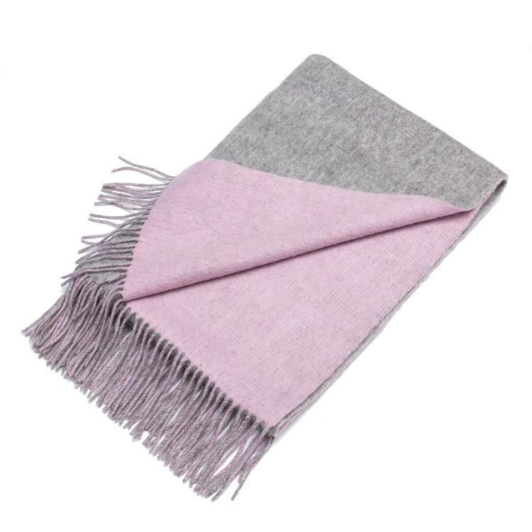 Soft Double-Sided Solid Color 100% Wool Scarf