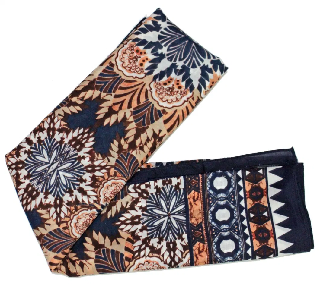 Lady Long Scarf with Dark Color Print 2022 Autumn Shawl OEM New Arrive Square Head Wrap