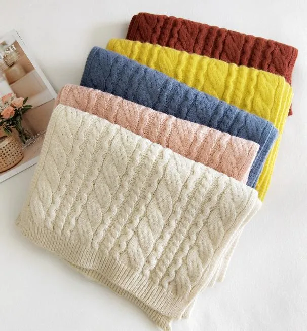 Latest Style New Knitted Long Scarf Women Winter Shawl Cashmere Warming Scarf