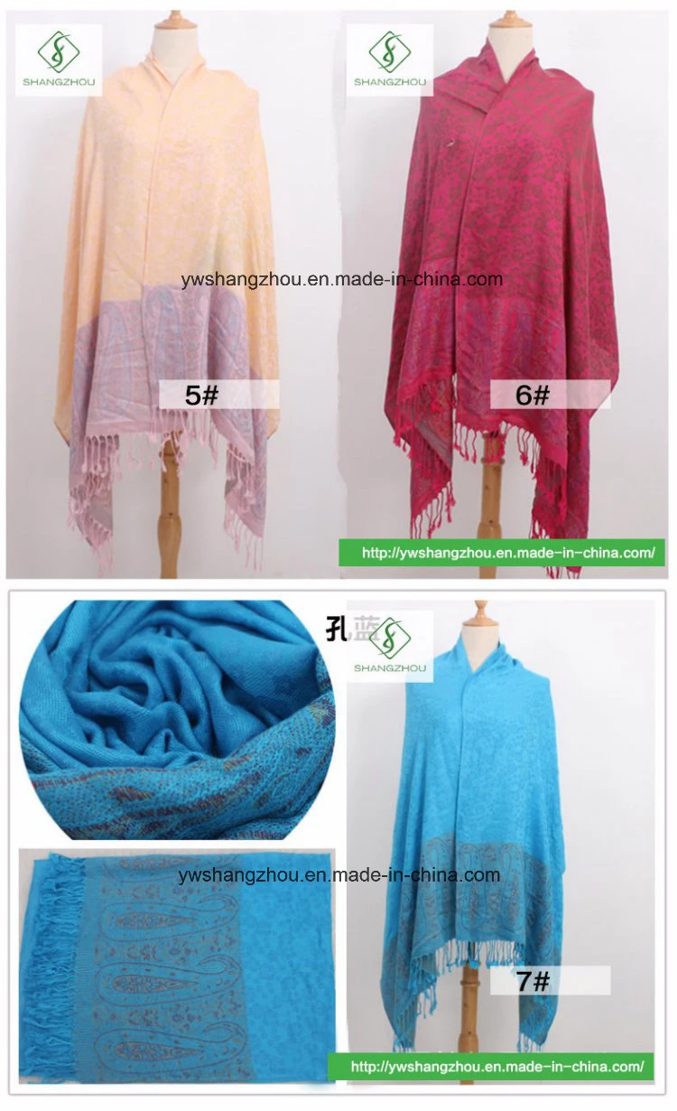 Nepal Style Plum Blossom Jacquard Scarf Fashion Pashmina Shawl