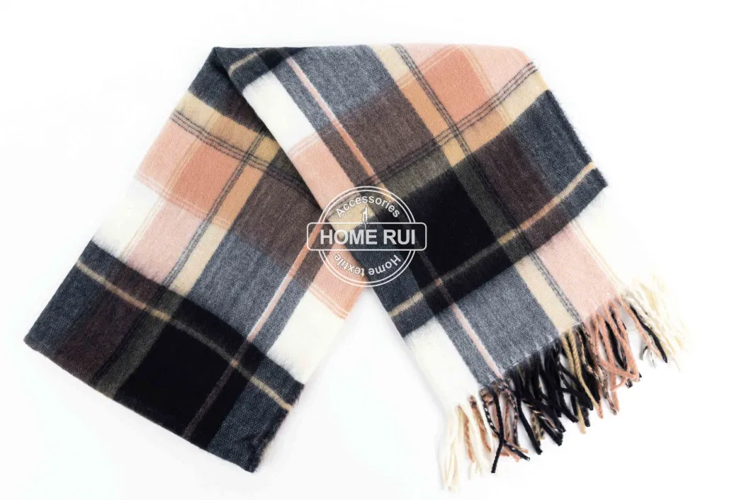 Home Rui Women Men Spring Fall Multi Woven Tassel Plaid Lattice Veronz Super Soft Classic Nova Scottish Large Cozy Oversize Cappa Tippet Turban Textural Scarf