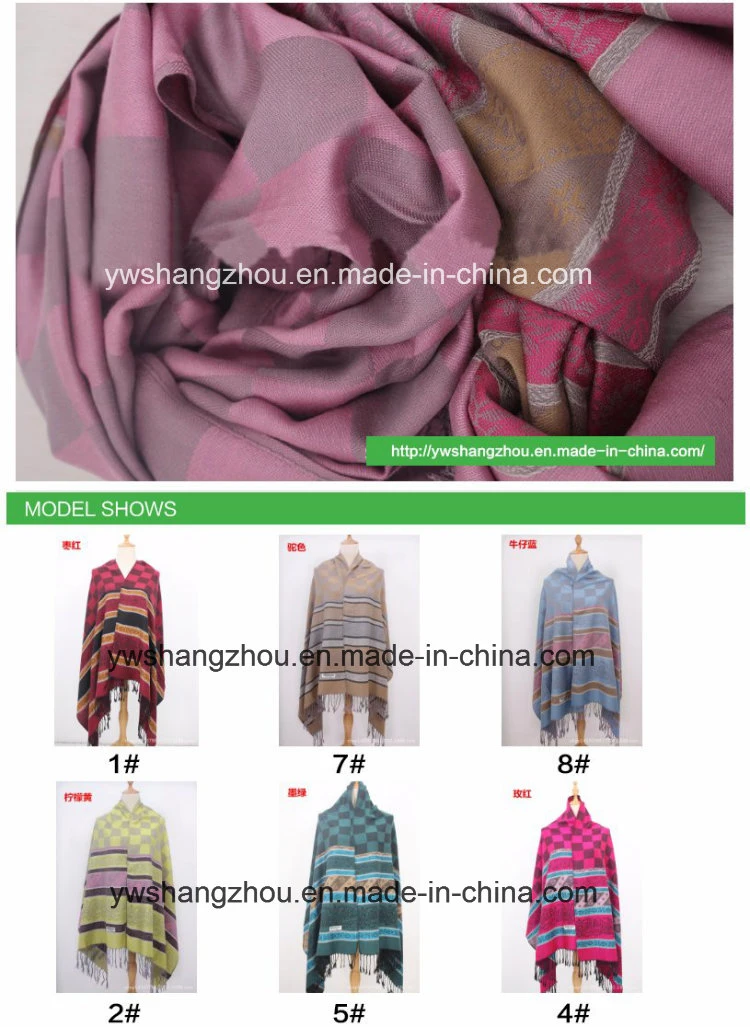 Nepal Style Small Plaid Jacquard Scarf Fashion Pashmina Shawl