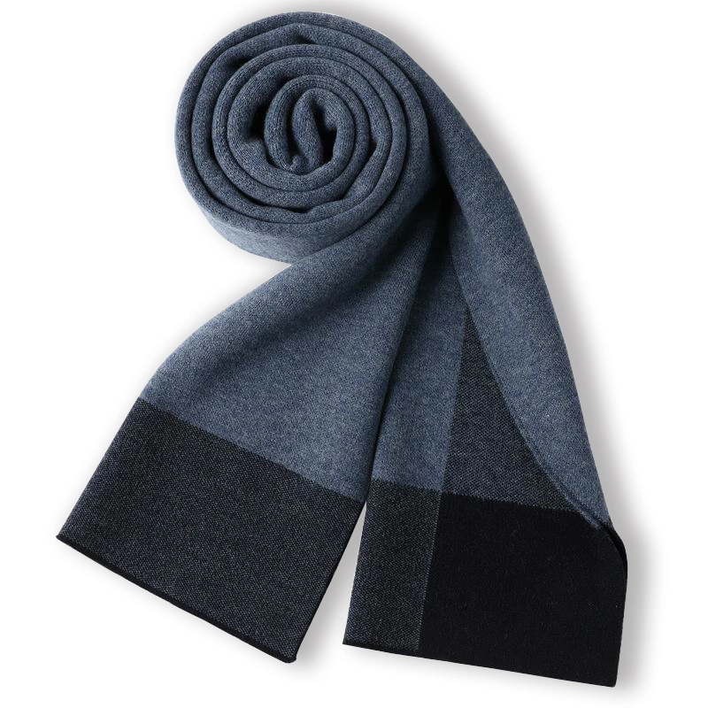 Fashion Custom Warm Winter Knitted Lambswool Scarf for Men