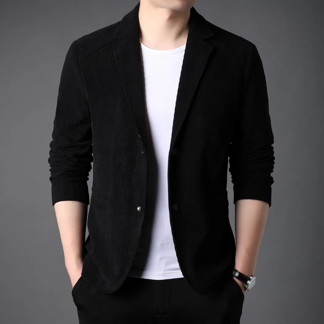 Corduroy Suit Men&prime;s Early Spring 2022 New Korean Business Fashion Loose Casual Corduroy Suit Coat