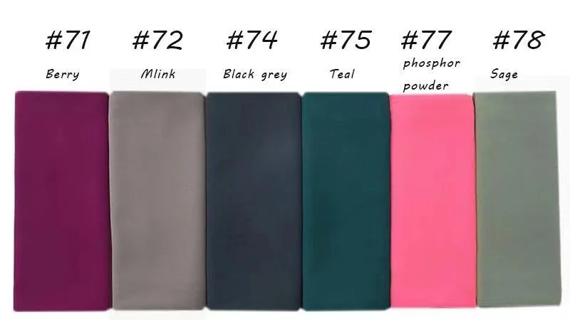 Wholesale Plain Premium Chiffon Hijab Solid Long Scarf 180cmx70cm