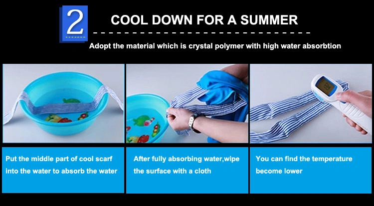Summer Promotional Neck Gel Polymer Cooler Head Magic Cooling Scarf