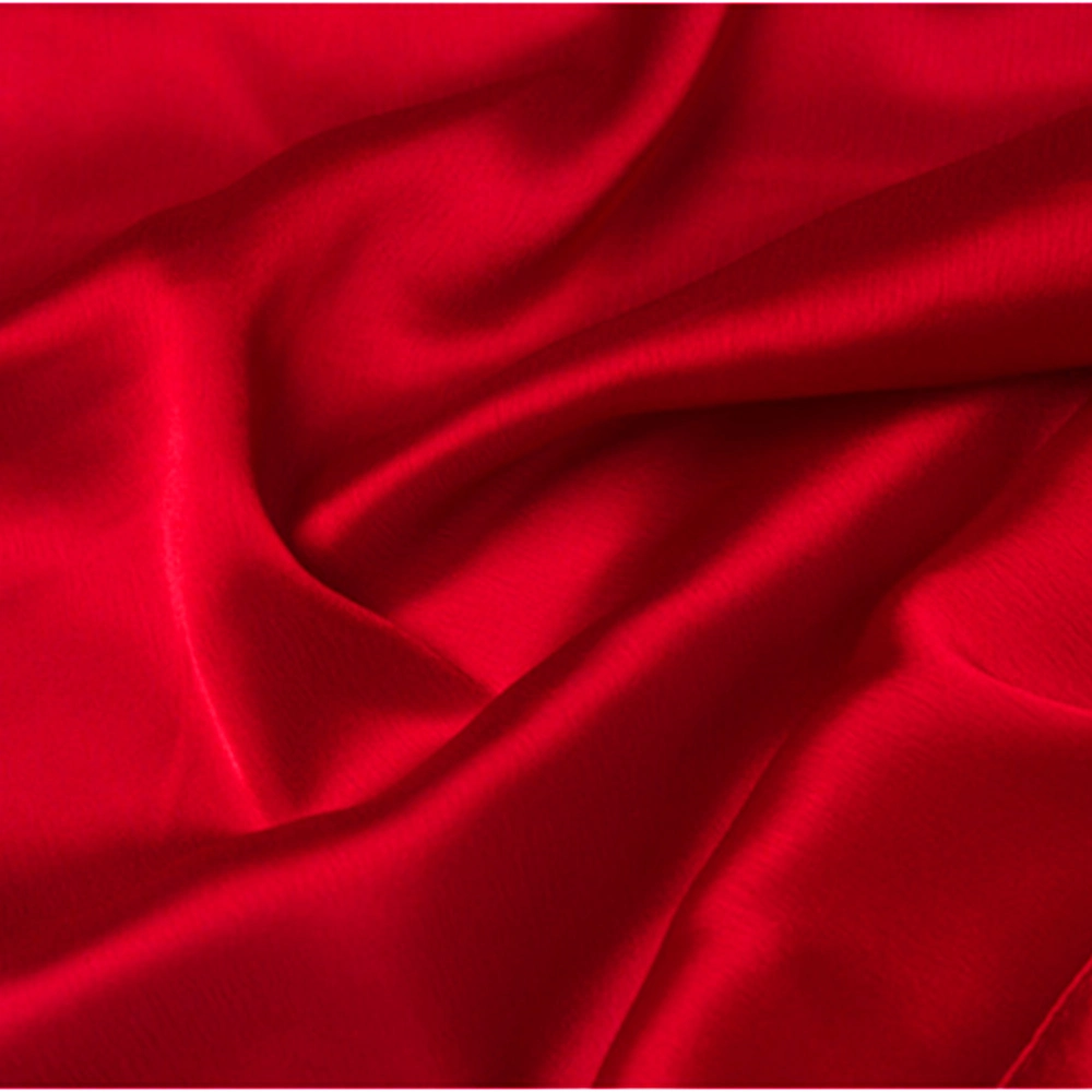 Popular Customise Women Lightweight Silk Like Hair Scarfs in Red