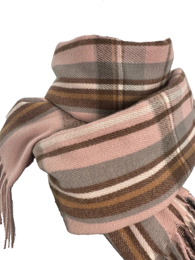 Autumn and Winter Plaid Versatile Warm Neck Shawl