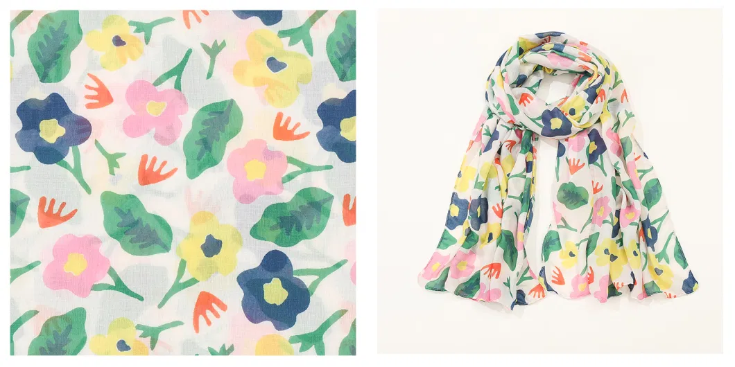 Spring Fashion Newly Latest Polyester Soft Scarf &amp; Shawls for Lady Women Stylish